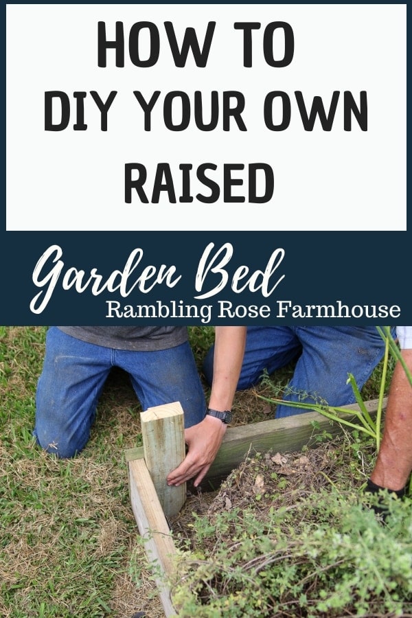 graphic how to DIY your own raised garden bed