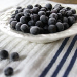 bowl of frozen blueberries